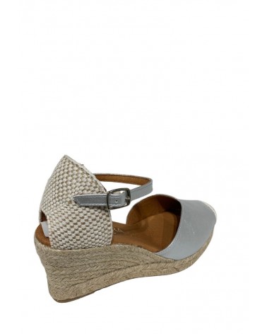 ALPARGATA CUÑA HEBILLA, PIEL | CABRERA