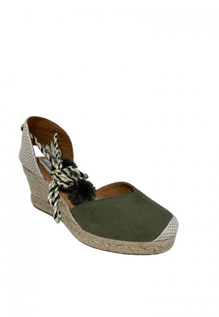 ALPARGATA CUÑA DE PIEL CON...