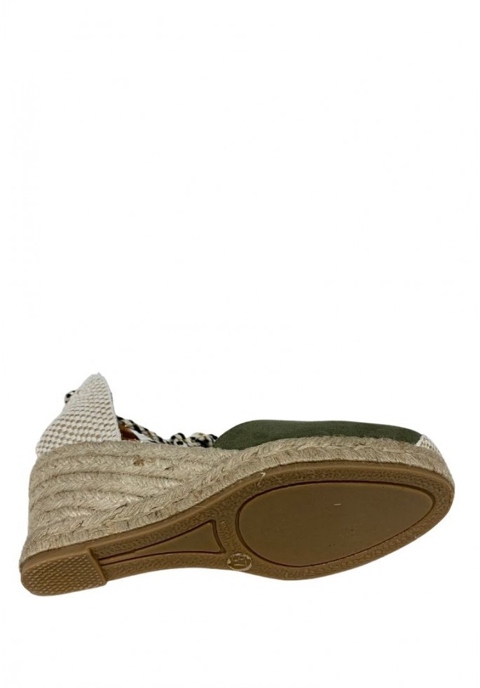 ALPARGATA CUÑA DE PIEL CON CORDON |...