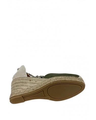 ALPARGATA CUÑA DE PIEL CON CORDON | CABRERA