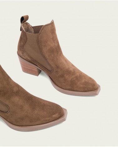 BOTIN COWBOY ELASTICOS LATERALES PIEL SERRAJE | PORRONET