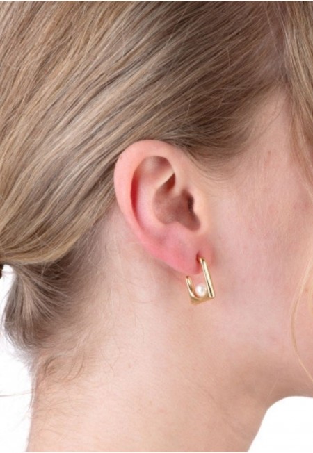 PENDIENTE CUADRADO PERLA...