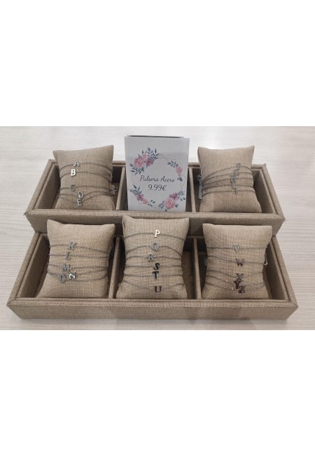 PULSERA ACERO INICIALES