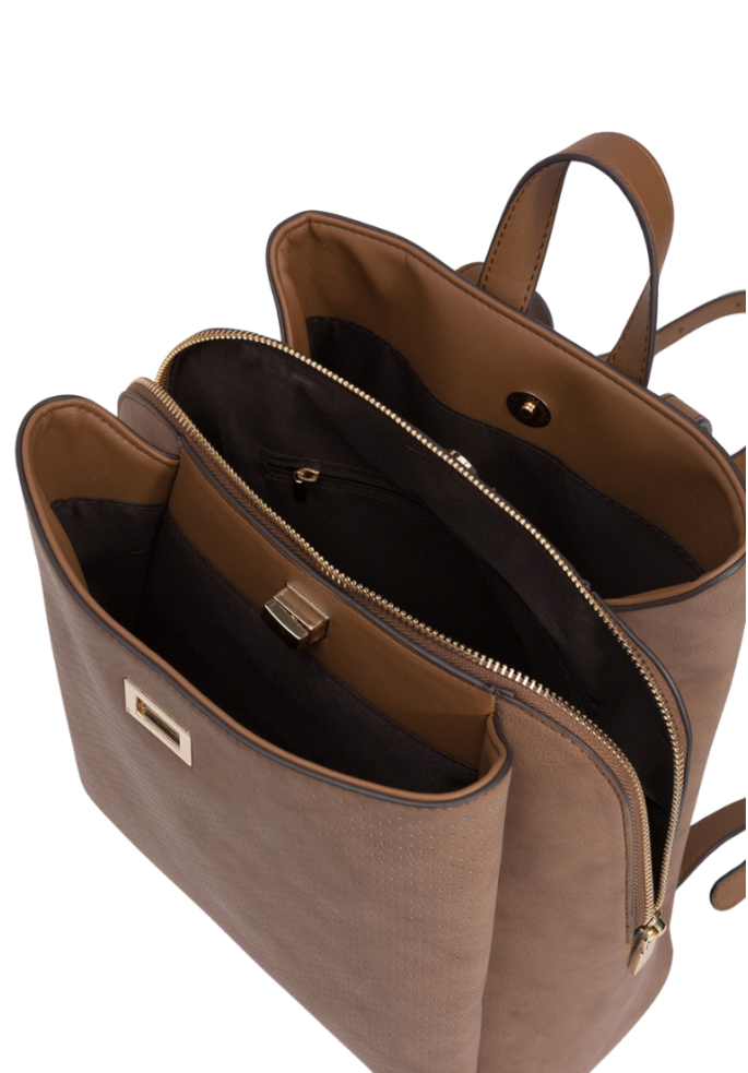 MOCHILA EFECTO GAMUZA PERFORADA |...