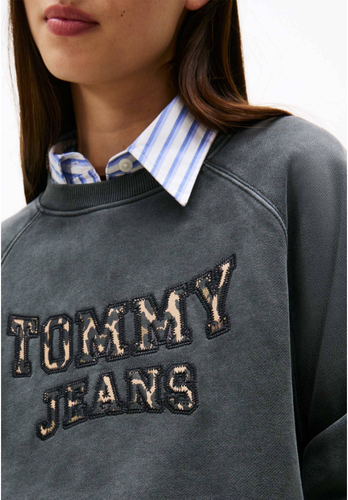 SUDADERA LEOPARD VARSITY CREW | TOMMY...